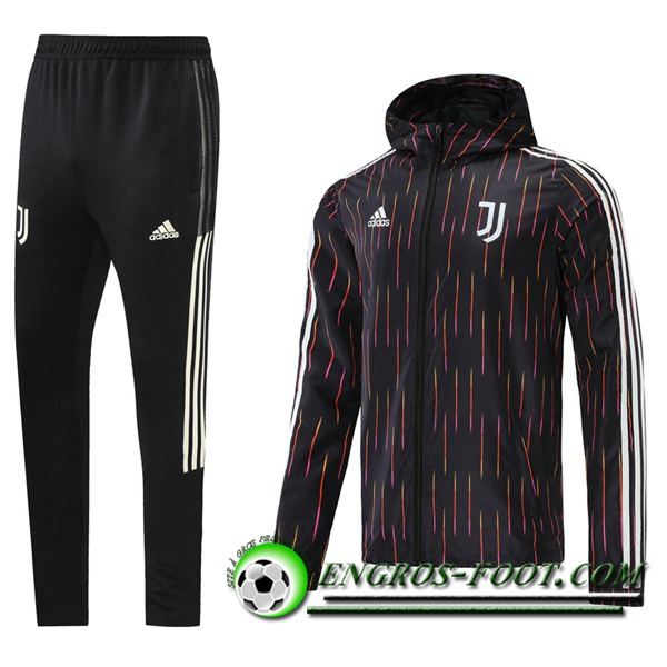 Ensemble Veste A Capuche Survetement Juventus Rouge/Noir 2021/2022