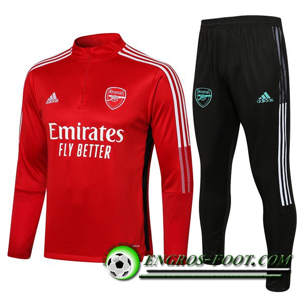 Ensemble Survetement de Foot FC Arsenal Enfant Rouge 2021/2022