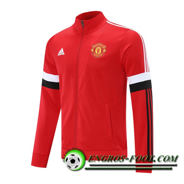 Nouveaux Veste Foot Manchester United Rouge/Blanc 2021/2022