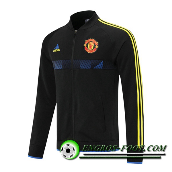 Nouveaux Veste Foot Manchester United Noir/Jaune 2021/2022