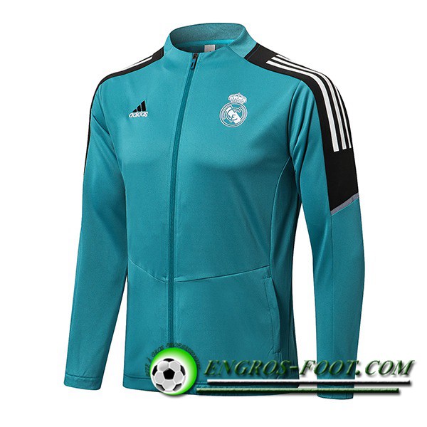 Nouveaux Veste Foot Real Madrid Vert/Noir 2021/2022