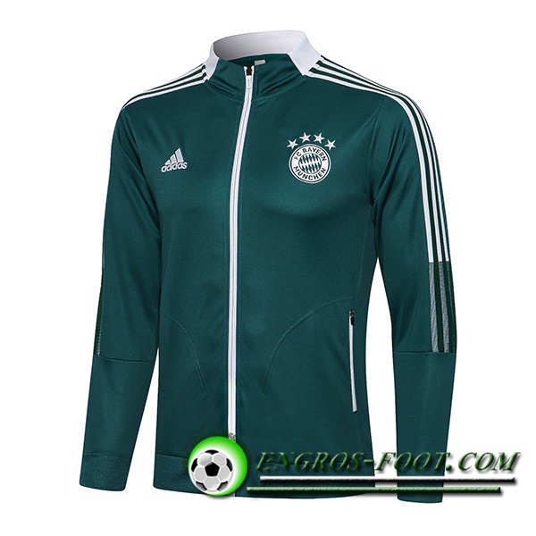 Nouveaux Veste Foot Bayern Munich Vert Fonce 2021/2022