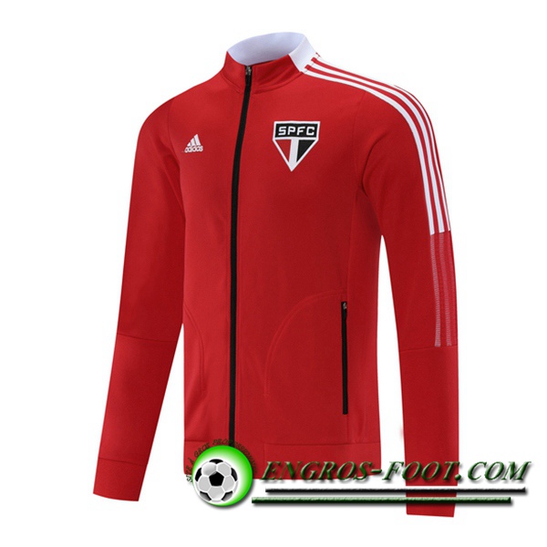 Nouveaux Veste Foot Sao Paulo FC Rouge 2021/2022