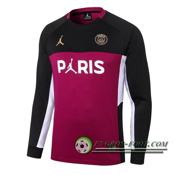 Sweatshirt Training Jordan PSG Noir/Rouge 2020/2021