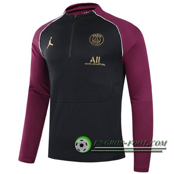 Sweatshirt Training Jordan PSG Noir/Violet 2020/2021