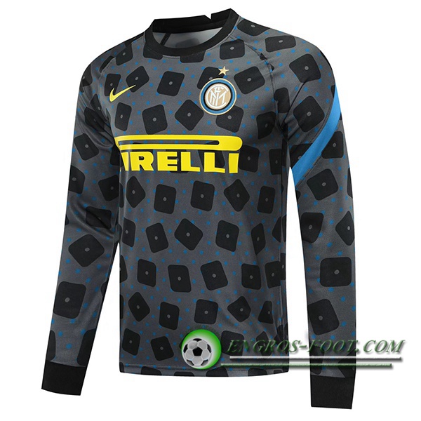 Sweatshirt Training Inter Milan Noir/Gris 2020/2021