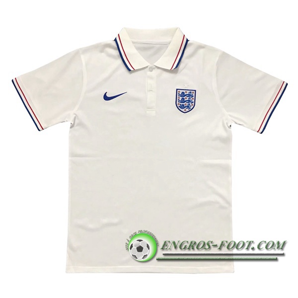 Polo Foot Angleterre Blanc 2020/2021