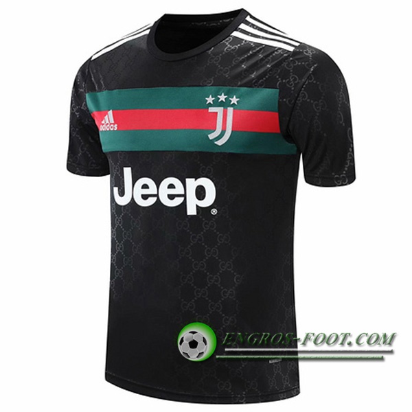 Training T-Shirts Juventus Noir/Vert 2020/2021