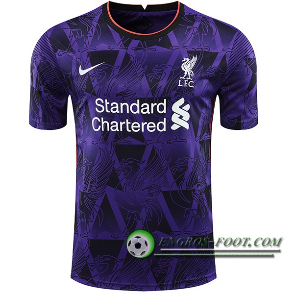 Training T-Shirts FC Liverpool Violet/Blanc 2020/2021