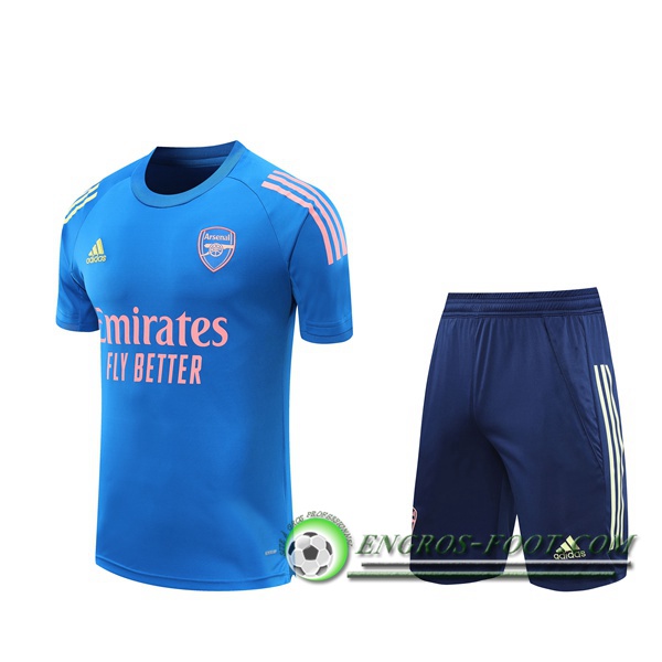 Ensemble Training T-Shirts Arsenal + Shorts Bleu 2020/2021