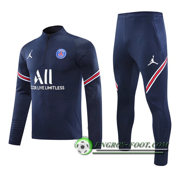 Ensemble Survetement de Foot Jordan PSG Bleu Marin 2020/2021