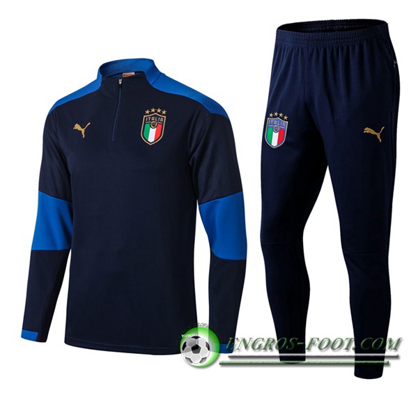 Ensemble Survetement de Foot Italie Bleu Marin 2020/2021