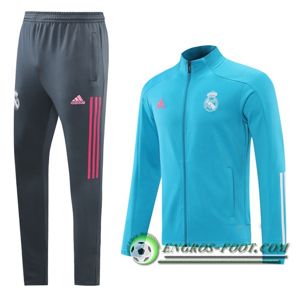 Ensemble Survetement de Foot - Veste Real Madrid Bleu 2020/2021