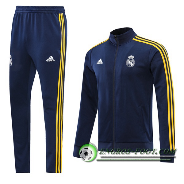 Ensemble Survetement de Foot - Veste Real Madrid Bleu Marin 2020/2021