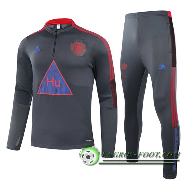 Ensemble Survetement de Foot Manchester United Joint Edition Enfant Gris 2020/2021