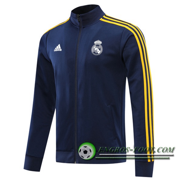 Nouveaux Veste Foot Real Madrid Bleu Marin 2020/2021