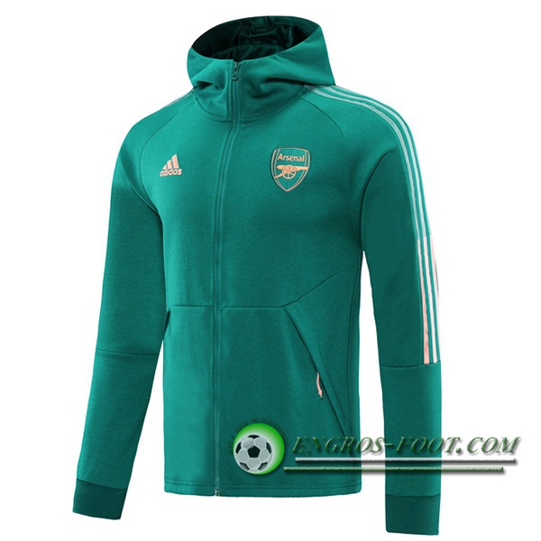 Veste A Capuche Arsenal Vert 2020/2021