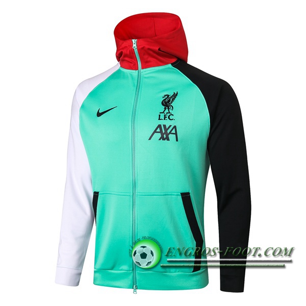 Veste A Capuche FC Liverpool Vert/Noir 2020/2021