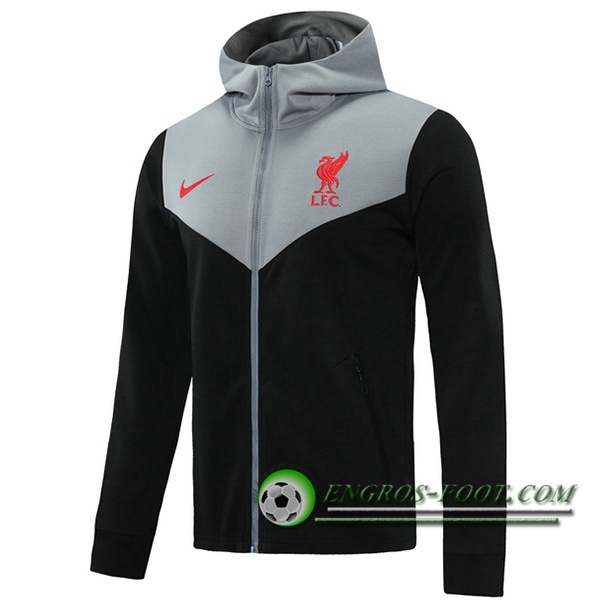 Veste A Capuche FC Liverpool Gris/Noir 2020/2021