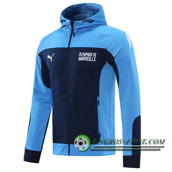 Veste A Capuche Marseille Bleu Marin 2020/2021