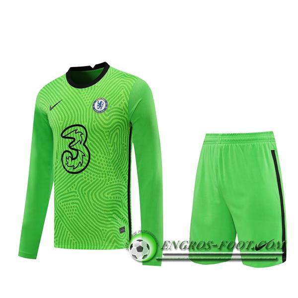 Maillot FC Chelsea Gardien De But Vert Manche longue 2020/2021