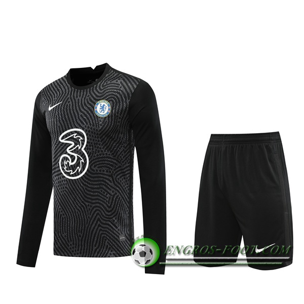 Maillot FC Chelsea Gardien De But Noir Manche longue 2020/2021