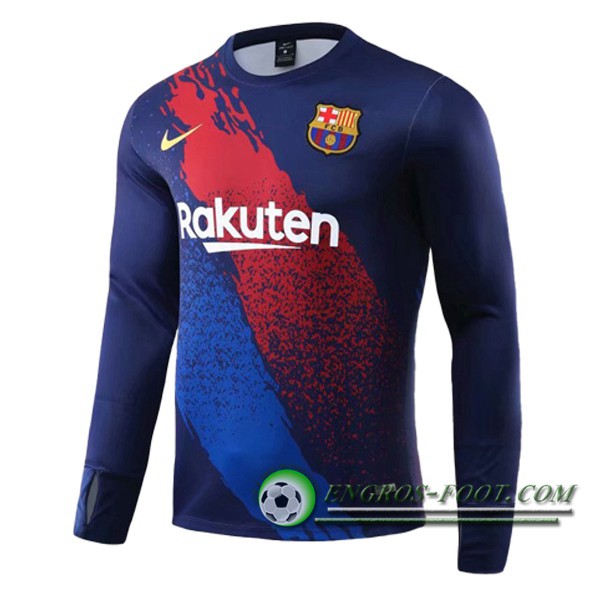 Engros-foot: Sweatshirt Training FC Barcelone Bleu Rouge 2019/2020 Thailande