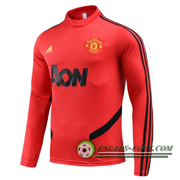 Engros-foot: Sweatshirt Training Manchester United Rouge 2019/2020 Thailande