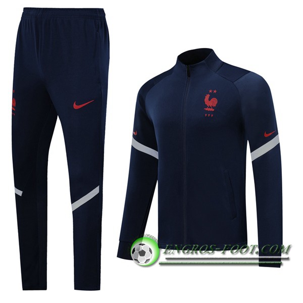 Ensemble Survetement Foot - Veste Equipe de France Bleu Royal 2019/2020