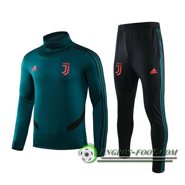 Ensemble Survetement Foot Juventus Vert Col Haut 2019/2020