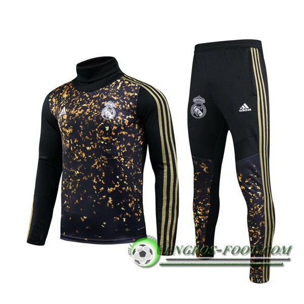 Ensemble Survetement Foot Real Madrid Adidas × EA Sports? FIFA 20 Noir Col Haut 2019/2020