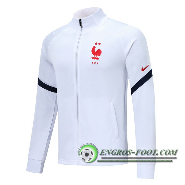 Nouveaux Veste Foot France Blanc 2019/2020