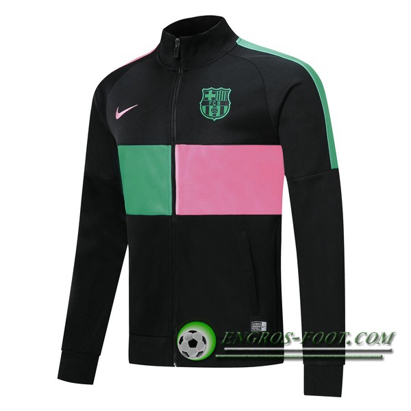 Nouveaux Veste Foot FC Barcelone Noir Vert Rose 2019/2020