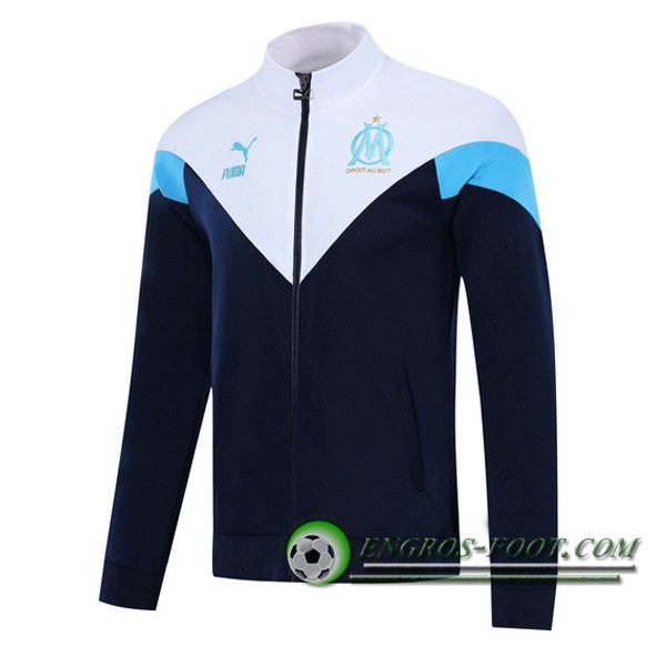 Nouveaux Veste Foot Marseille OM Bleu Royal Blanc 2019/2020