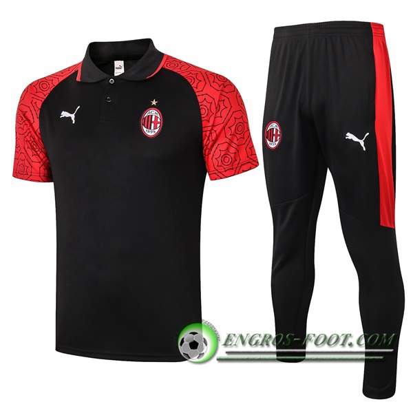 Ensemble Polo Milan AC + Pantalon Rouge 2020/2021