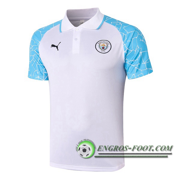 Polo Foot Manchester City Blanc 2020/2021