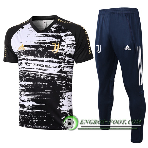 Ensemble Training T-Shirts Juventus + Pantalon Noir 2020/2021