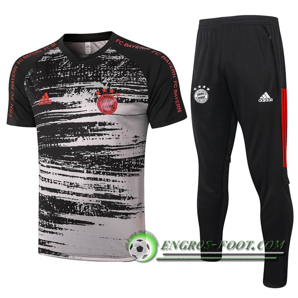 Ensemble Training T-Shirts Bayern Munich + Pantalon Noir 2020/2021