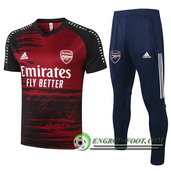 Ensemble Training T-Shirts Arsenal + Pantalon Rouge 2020/2021