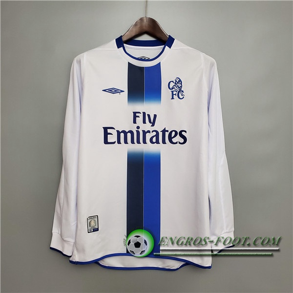 Engros-foot: Jeu Maillot de Foot FC Chelsea Retro Exterieur Manche Longue 2003/2005