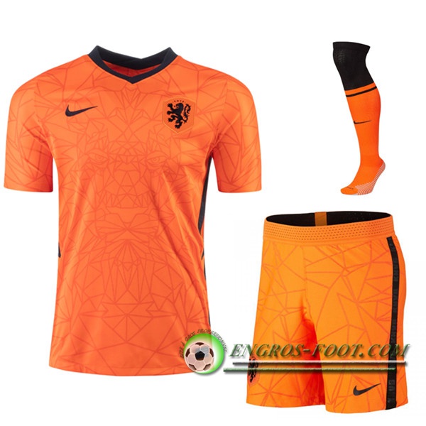 Engros-foot: Jeu Ensemble Maillot Foot Pays-Bas Domicile (Short+Chaussettes) 2020/2021 Thailande