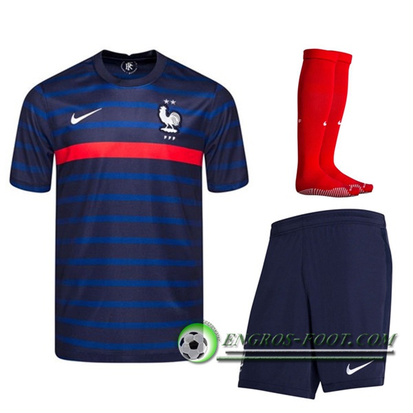 Engros-foot: Jeu Ensemble Maillot Foot France Domicile (Short+Chaussettes) 2020/2021 Thailande