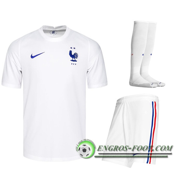 Engros-foot: Jeu Ensemble Maillot Foot France Exterieur (Short+Chaussettes) 2020/2021 Thailande