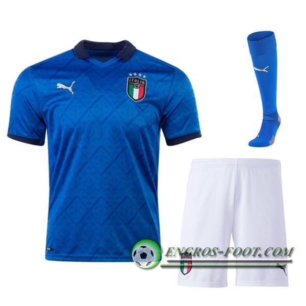 Engros-foot: Jeu Ensemble Maillot Foot Italie Domicile (Short+Chaussettes) 2020/2021 Thailande