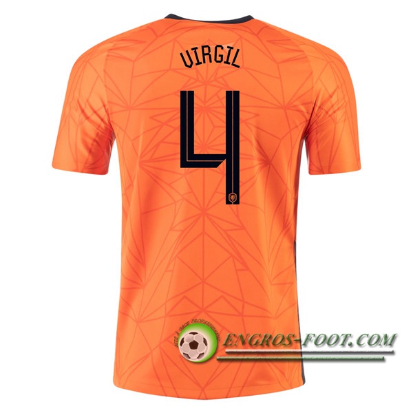 Engros-foot: Jeu Maillot Equipe Foot Pays-Bas (VIRGIL 4) Domicile 2020/2021 Thailande