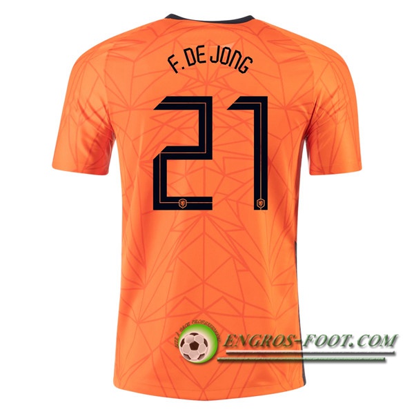 Engros-foot: Jeu Maillot Equipe Foot Pays-Bas (F.DE JONG 21) Domicile 2020/2021 Thailande