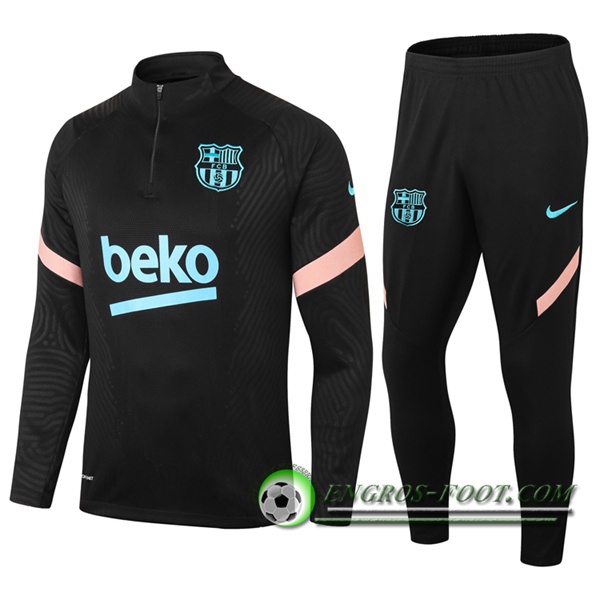 Ensemble Survetement de Foot FC Barcelone Noir 2020/2021