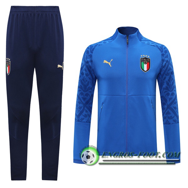 Ensemble Survetement de Foot - Veste Italie Bleu 2020/2021