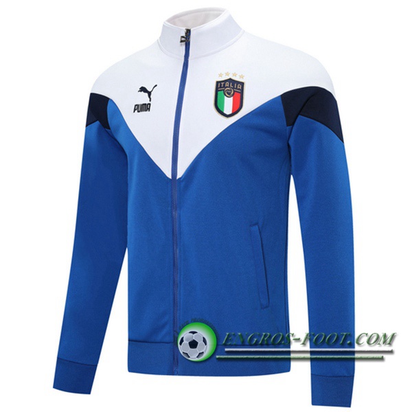 Nouveaux Veste Foot Italie Bleu 2020/2021