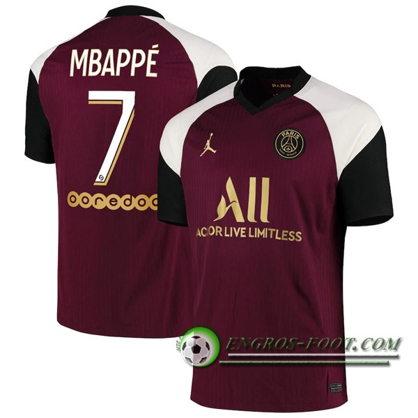 Engros-foot: Jeu Maillot de Foot PSG (Mbappé 7) Third 2020/2021 Thailande